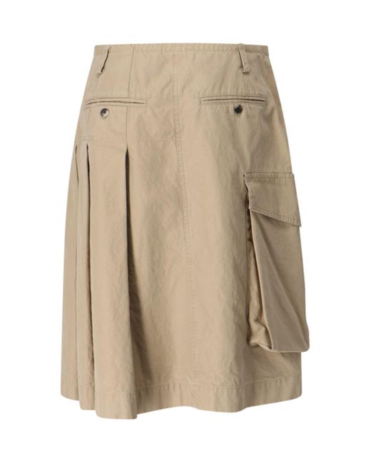 Dries Van Noten Natural Kilt Design Skirt