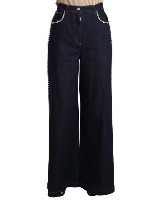 Dolce & Gabbana Blue Elegant Dark Flare Denim Jeans