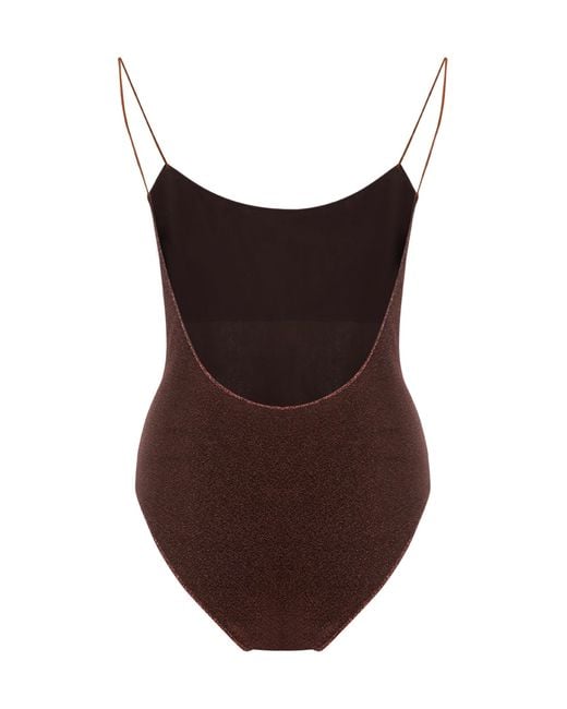 Oseree Brown Lumiere Maillot Swimsuit Swimwear