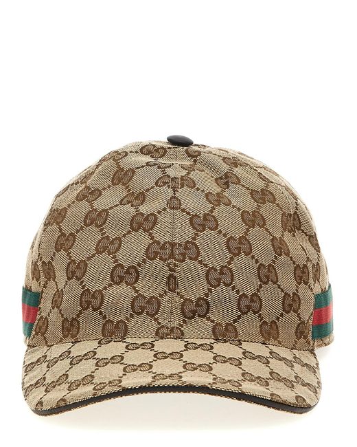 Gucci Brown 'Gg Supreme' Cap for men