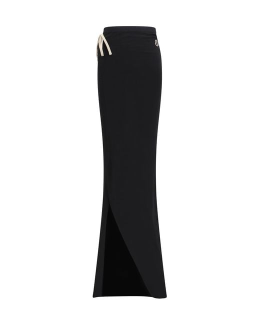 Moncler Black Long Skirt Cotton