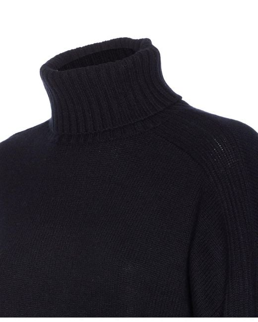 Allude Blue Turtleneck Sweater
