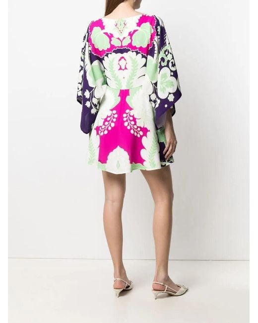 Valentino Blue World Arazzo-Print Mini Dress