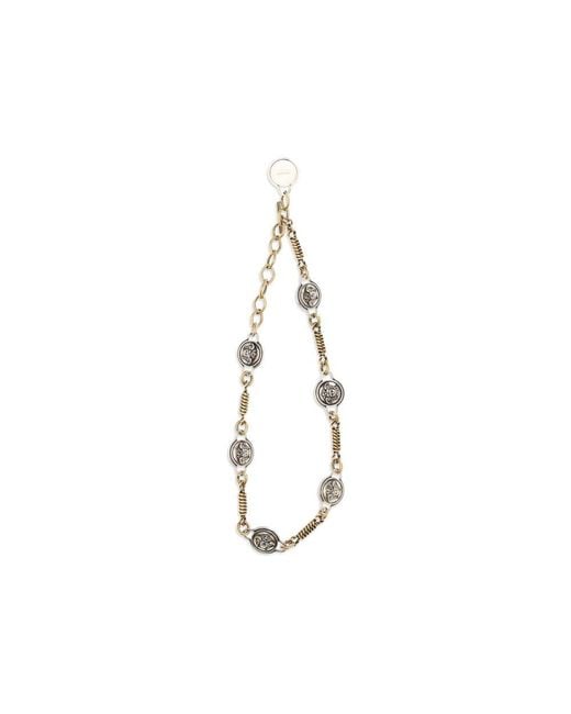 Versace Metallic Silver Brass Necklace