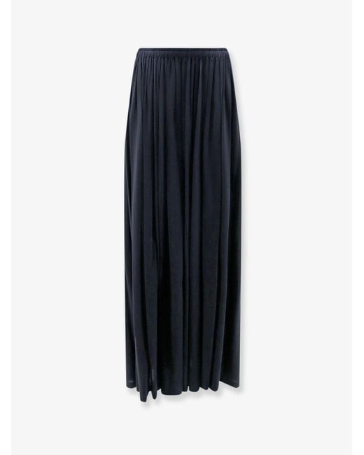 Max Mara Blue Skirt Mxmlivrea Pleated Jersey Lyocell