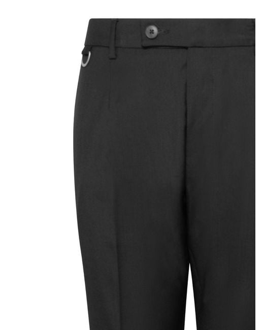Low Brand Black Trousers Virgin Wool for men