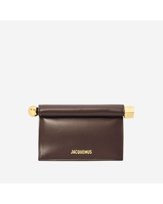 Jacquemus Brown The Rond Carré Clutch Bag