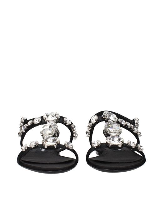 Dolce & Gabbana Black Dolce&Gabbana Satin Sandals