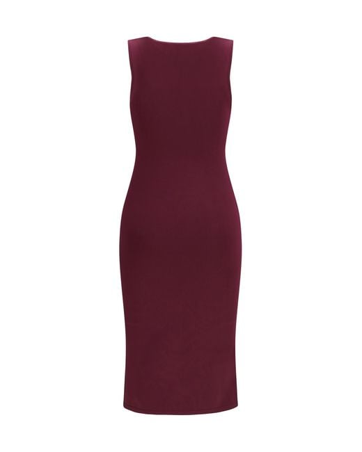 Sa Su Phi Purple Sleeveless Slim-Fit Long Silk Dress