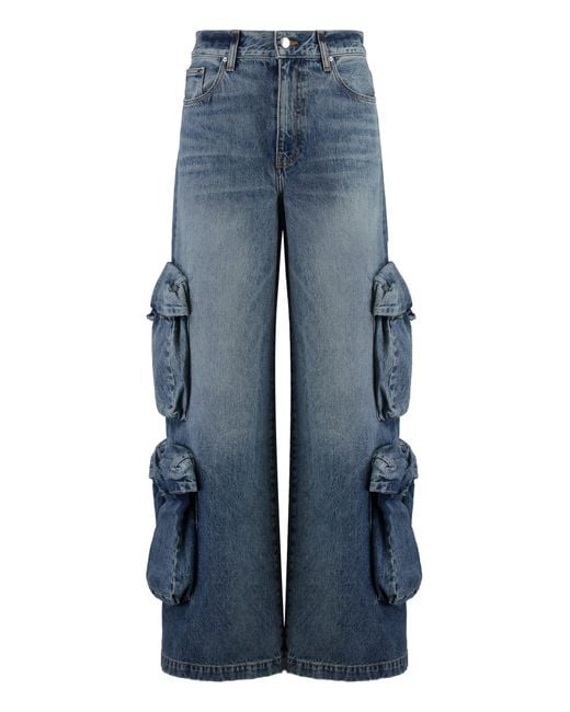 Amiri Blue Cargo Baggy Jeans