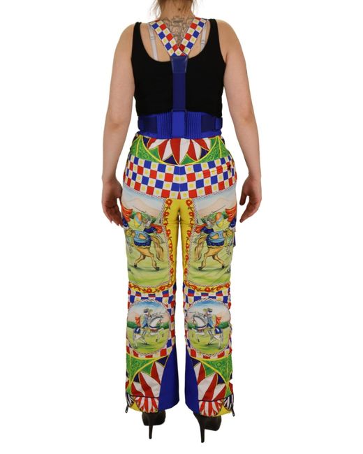 Dolce & Gabbana Multicolor Printed Snow Trouser Pants Polyester