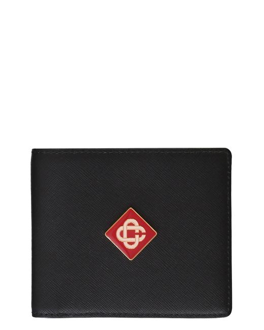 Casablancabrand Black Leather Wallet for men