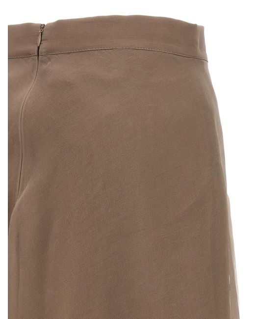 【関税&送料込】Brunello Cucinelli Gonna Paneled Circle In S Brunello Cucinelli 'Paneled Circle' Skirt in Brown | Lyst