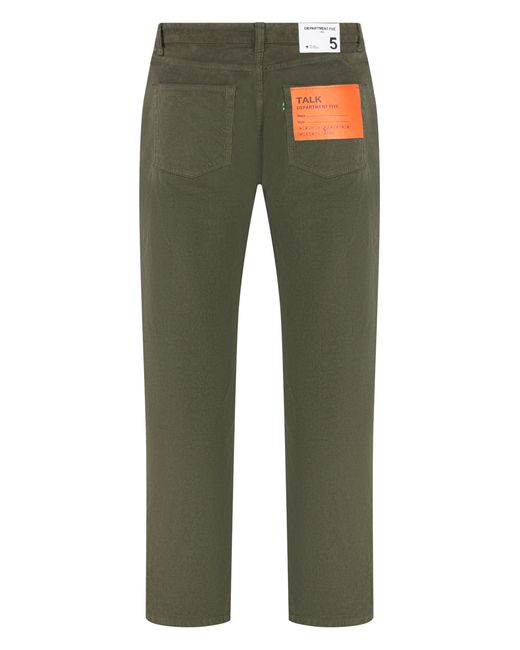 Department 5 Green Corduroy Pants Talk Cotton Trousers for men