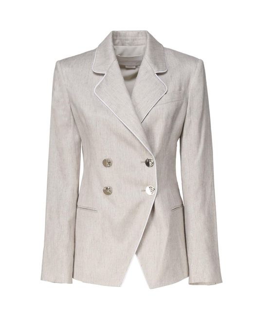 Genny White Double-Breasted Jacket