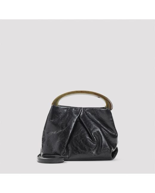 Dries Van Noten Black Medium Shoulder Bag With Flap Unica