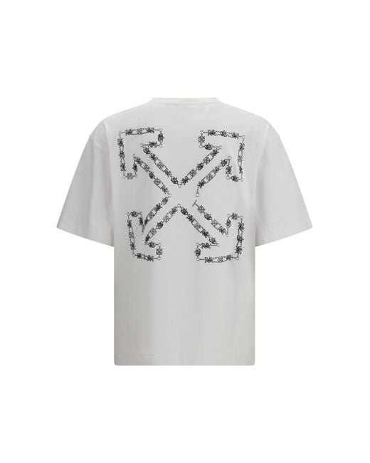 Off-White c/o Virgil Abloh White Chain Araldic Arrow T-Shirt Cotton T-Shirts for men