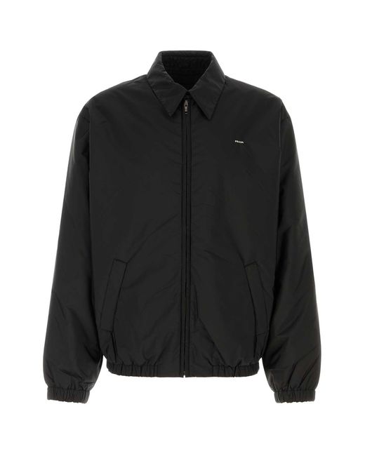 Prada Black Re-Nylon Padded Jacket for men