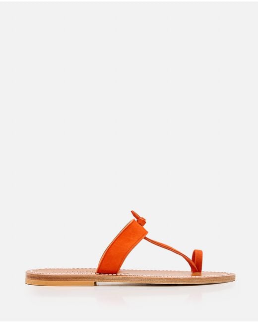 K. Jacques Red Sandals Leather
