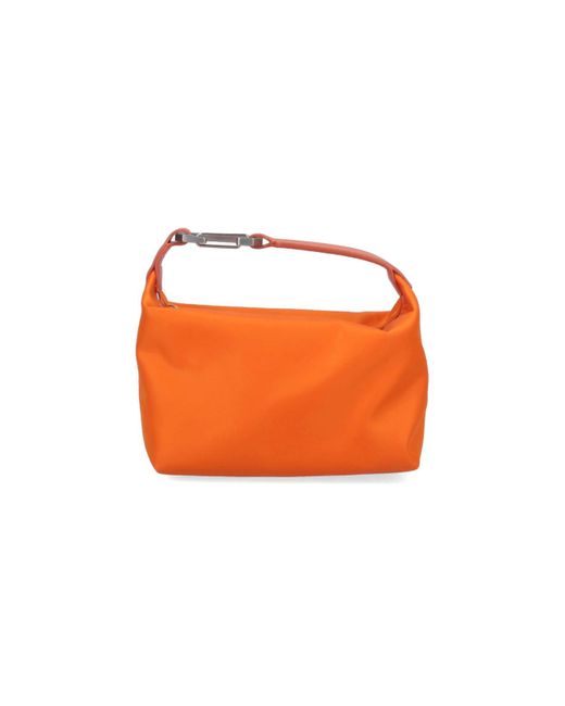 Eera Orange Nylon Moon Hand Bag
