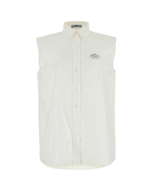 Prada White Oxford Shirt