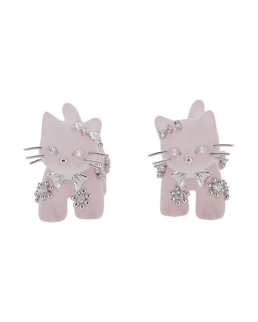 YVMIN Pink Earrings Split Kitten