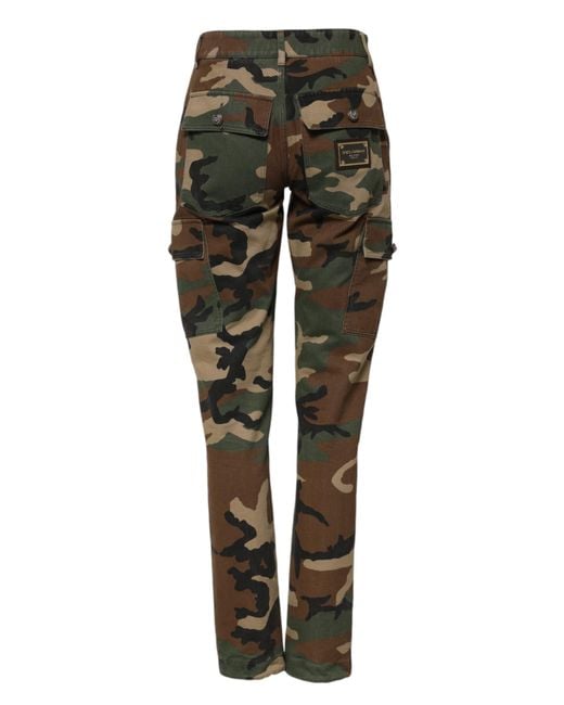 Dolce & Gabbana Green Slim-Fit Trousers