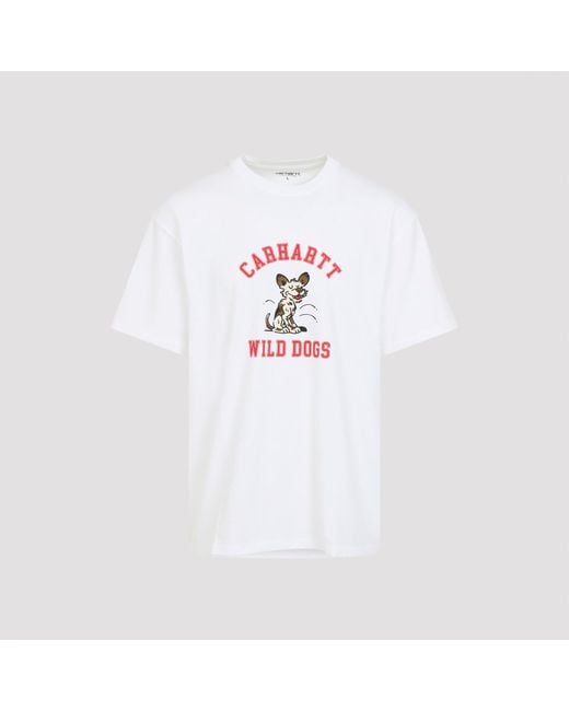 Carhartt White Short Sleeves Wild Dog T-Shirt for men