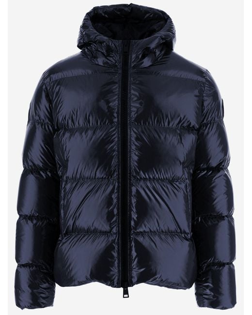 Herno Blue Down Jacket Quilted Nylon Padded for men