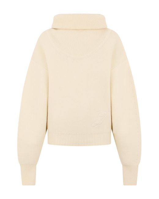 Jacquemus Natural Sweater High-Neck Wool-Cashmere