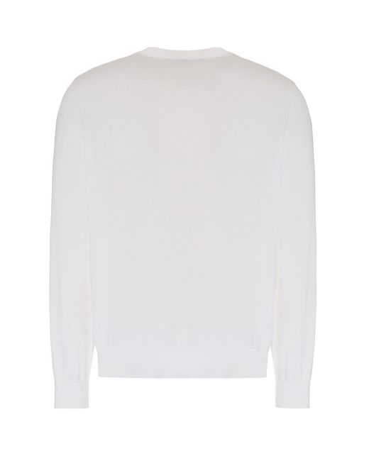 DSquared² White Cotton Crew-Neck Sweater for men