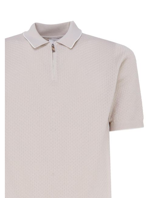 Eleventy Pink Short-Sleeved Polo Shirt for men