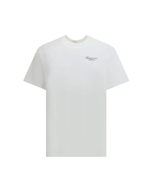 Givenchy White Logo Cotton T-Shirt for men