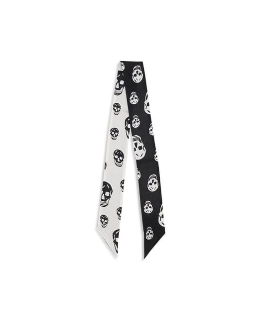 McQueen Black Silk Scarf