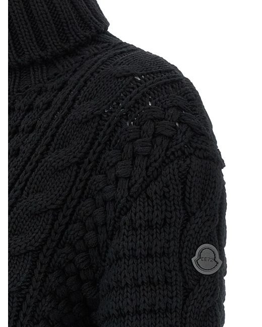 Moncler Genius Black Virgin Wool Sweater