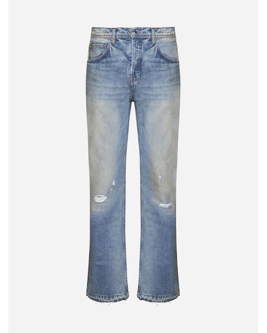 Enfants Riches Deprimes Blue Burnt Flare Jeans for men