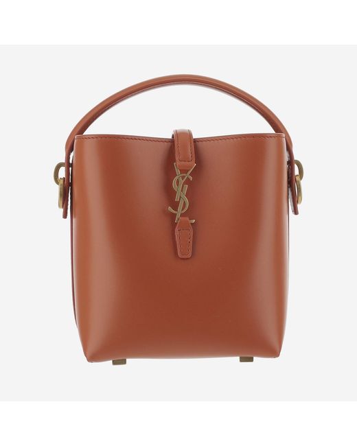 Saint Laurent Brown Le 37 Mini Glossy Leather Bag Calfskin Shoulder