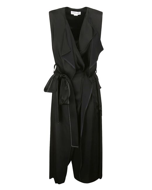 Victoria Beckham Black Trench Dress
