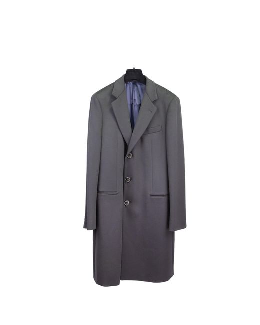 Giorgio Armani Gray Wool Coat for men