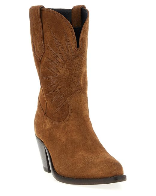 Golden Goose Deluxe Brand Brown Wish Star Boots And Ankle Boots