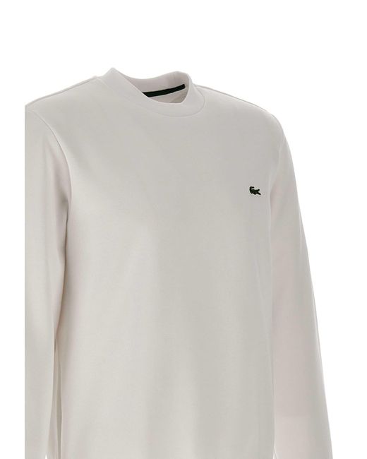 Lacoste White Cotton Sweatshirt for men