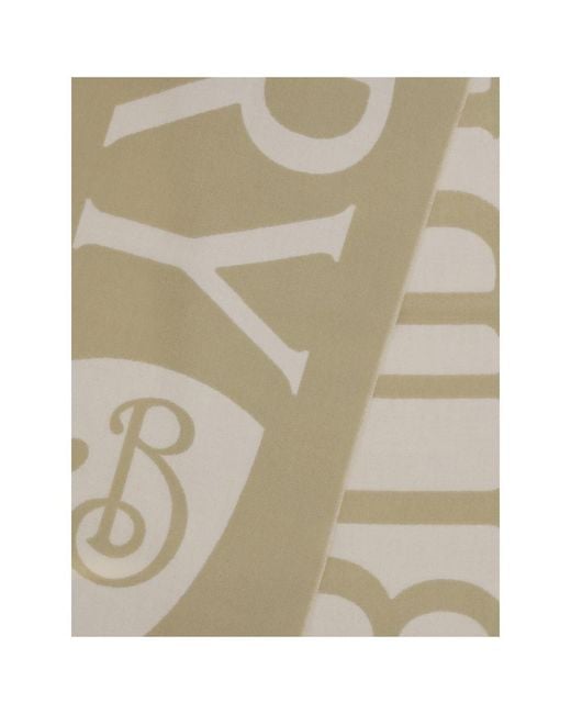 Burberry Natural Logo Wool Scarf