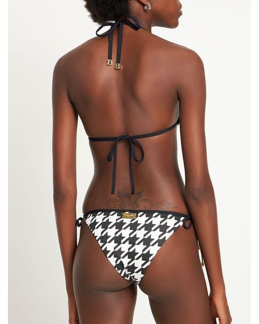 Balmain White Bikini With Triangle Top