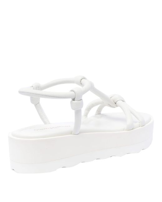 Gianvito Rossi White Platform Sandals