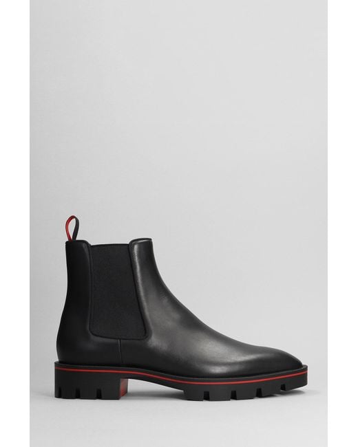 Christian Louboutin Black Alpinosol Ankle Boots for men