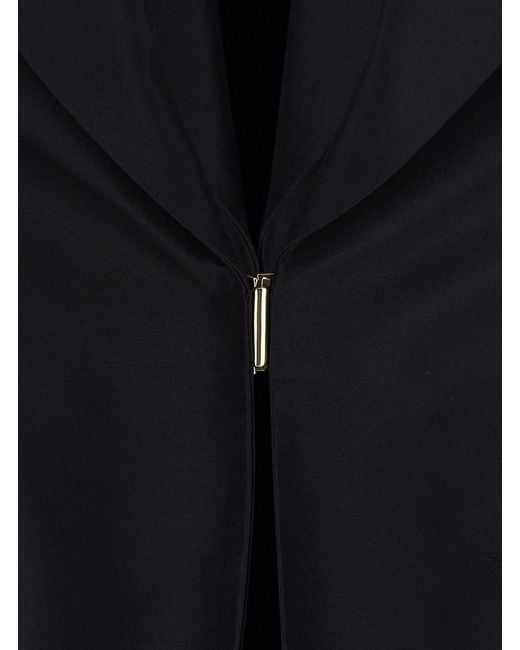 Gucci Black Single-Breasted Jacket Silk Blazers