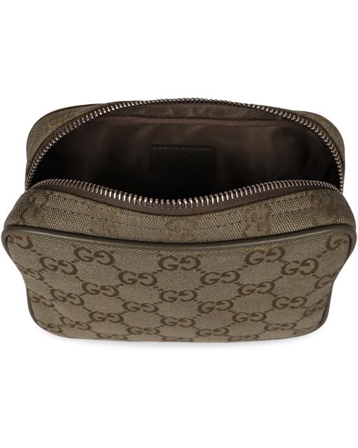 Gucci Brown Camera Bag Gg Canvas Cotton Messenger for men