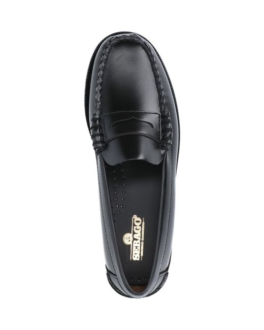 Sebago Black Flat Shoes Leather