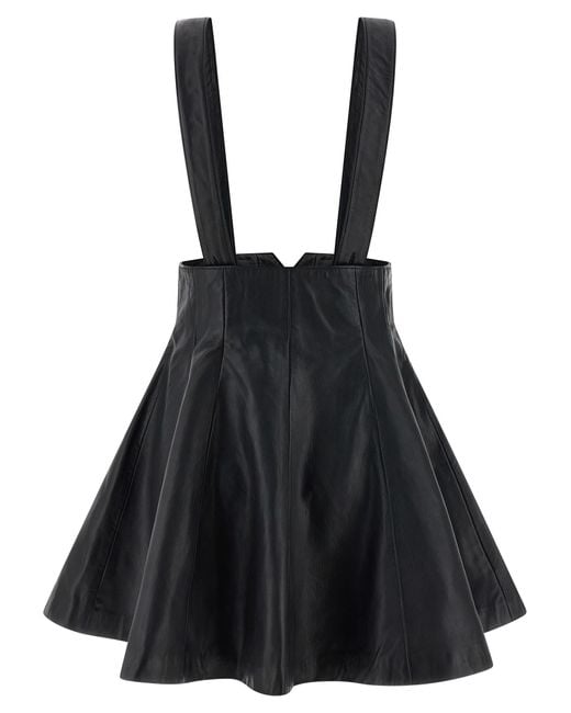ROTATE BIRGER CHRISTENSEN Black Suspender Skirt