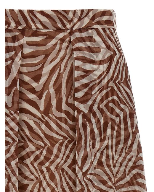 Brunello Cucinelli Natural Paneled Circle Skirt
